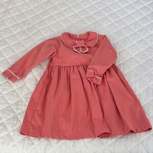 bella bliss Coral Kids Dress with Bow